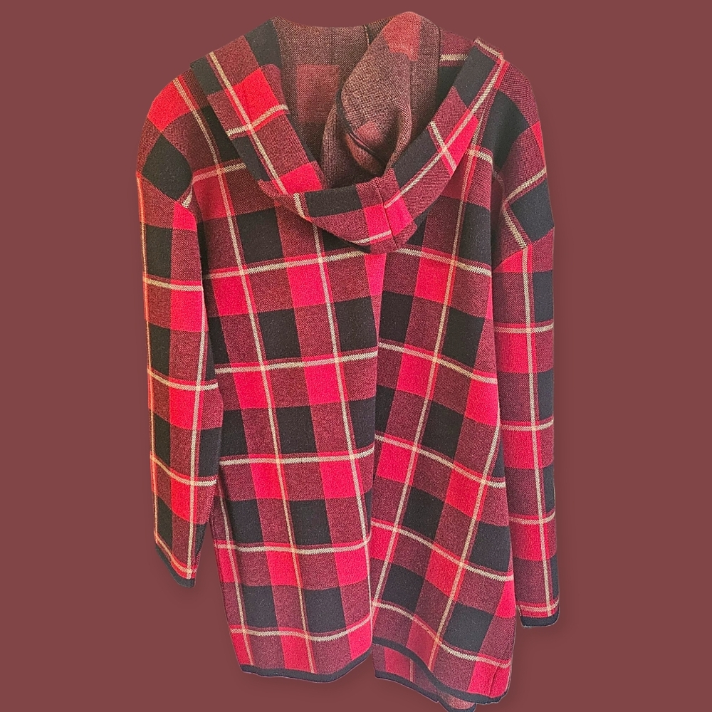 Anne Klein NWT Titian Red Combo Hooded Jacket XL - Picture 3 of 7